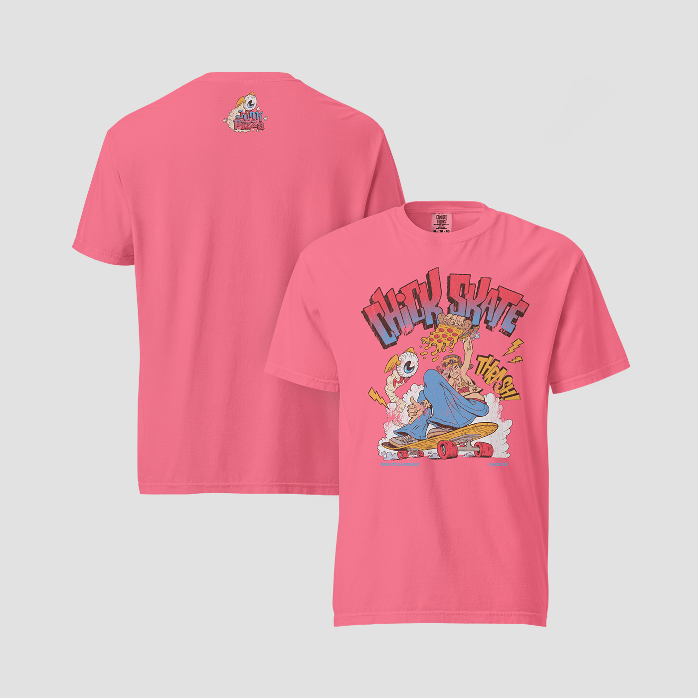 Chick Skate Graphic Tee - Junk Pizza