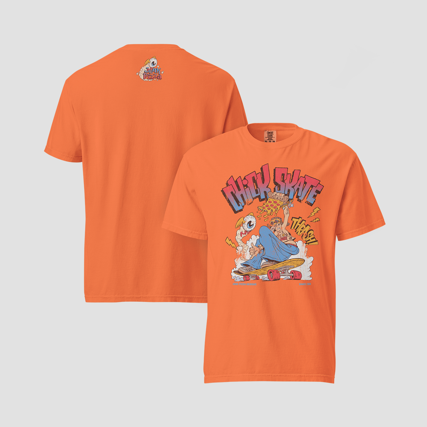 Chick Skate Graphic Tee - Junk Pizza