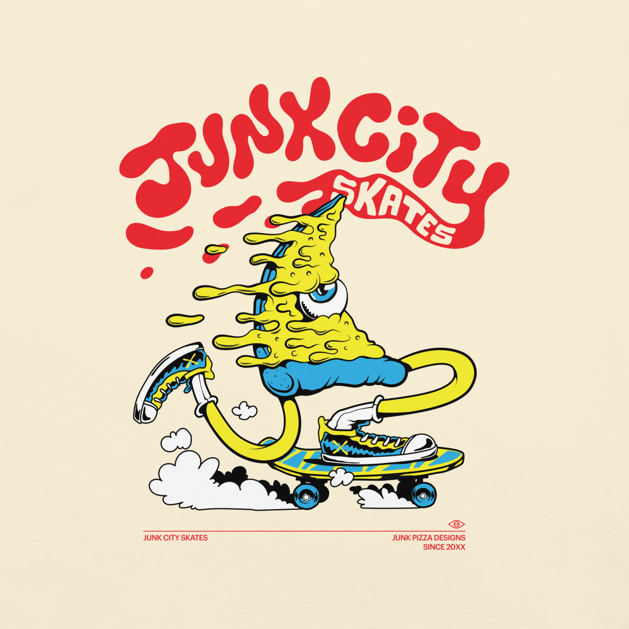 Junk City Skates Graphic Tee - Junk Pizza