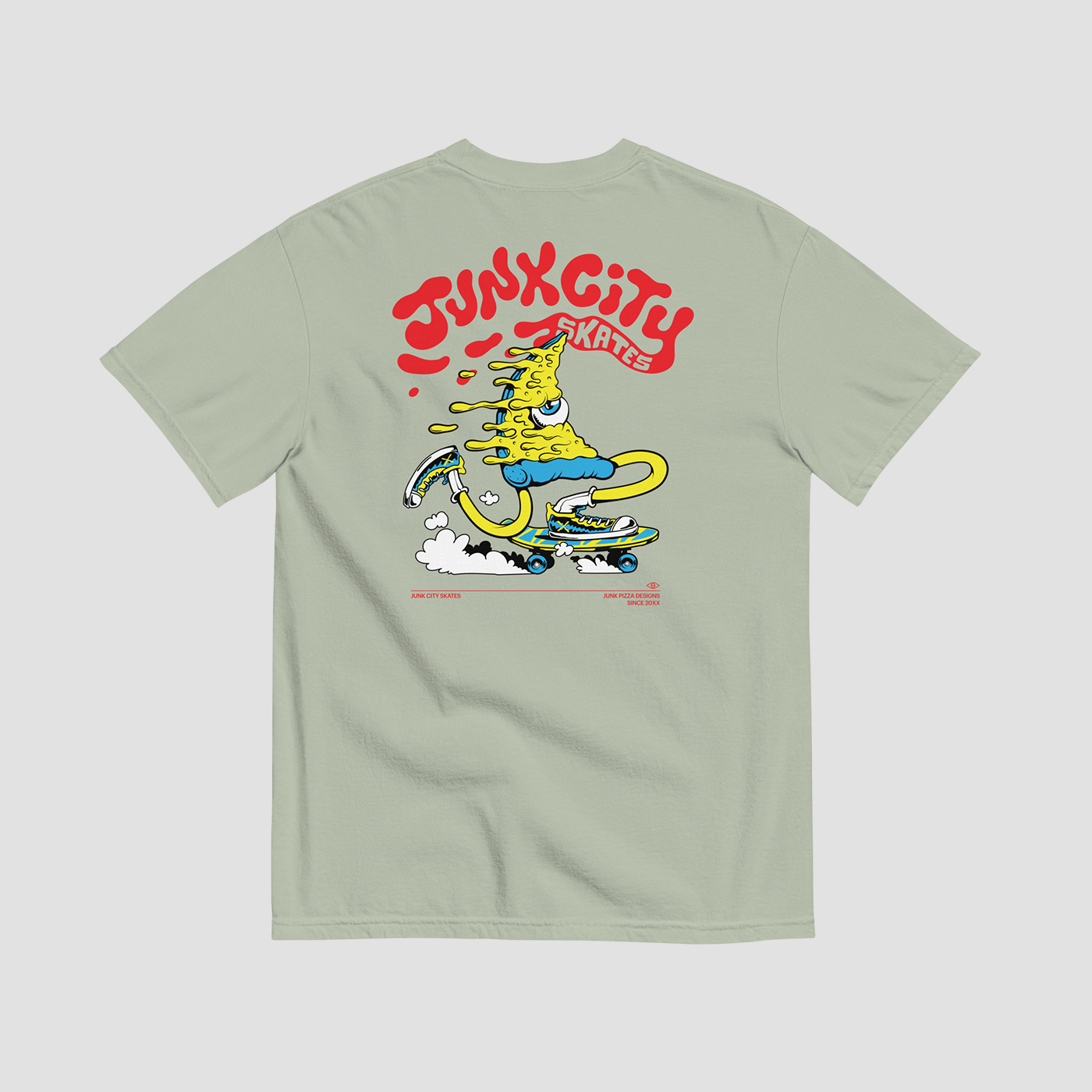 Junk City Skates Graphic Tee - Junk Pizza