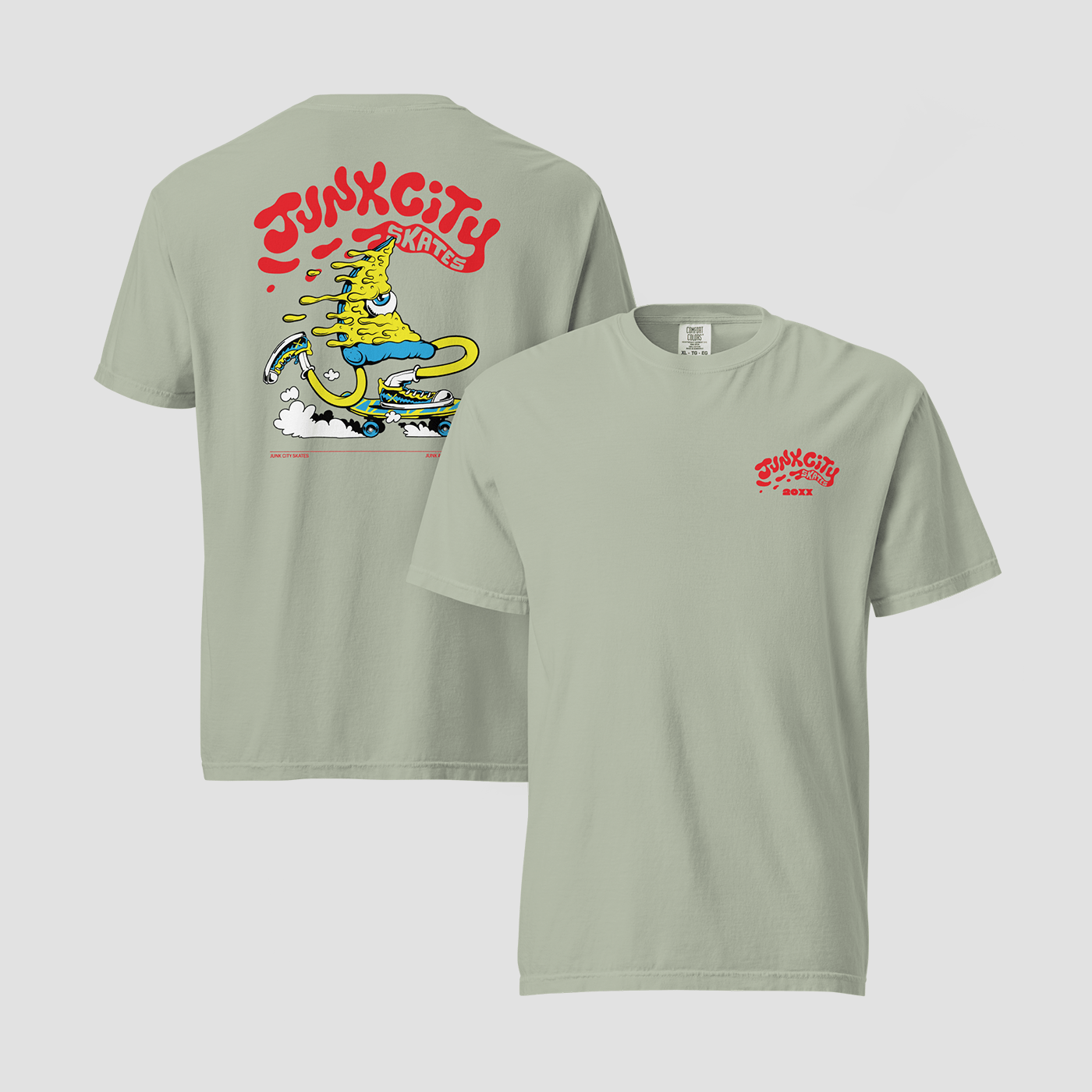 Junk City Skates Graphic Tee - Junk Pizza