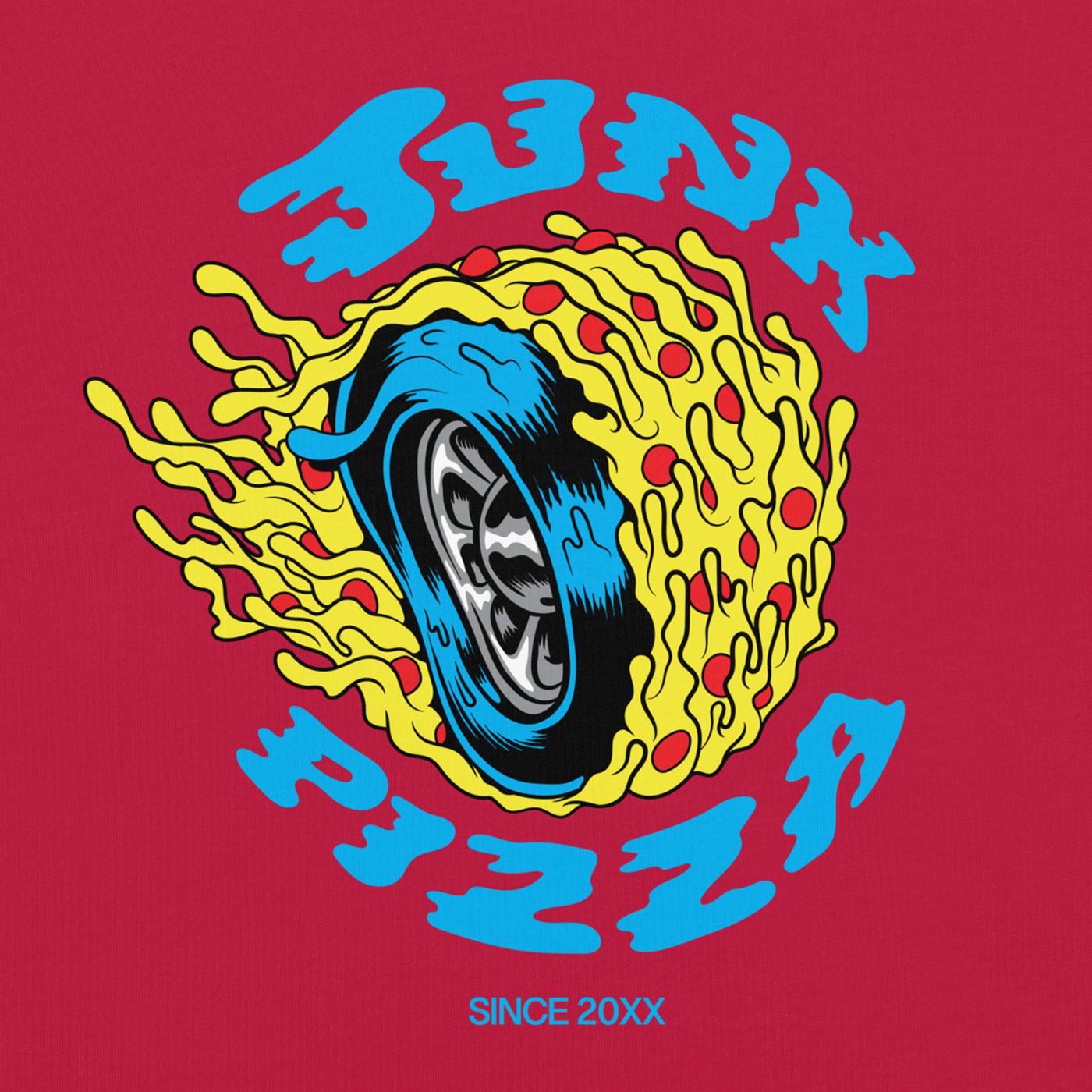Junk Pizza Hot Wheel Tee - Junk Pizza