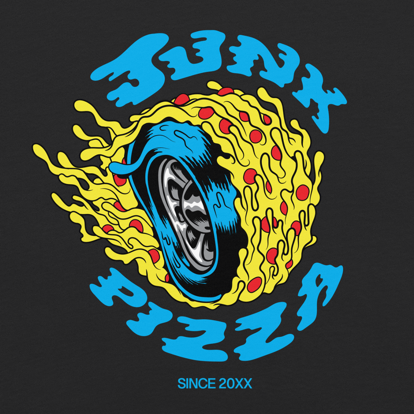 Junk Pizza Hot Wheel Tee - Junk Pizza