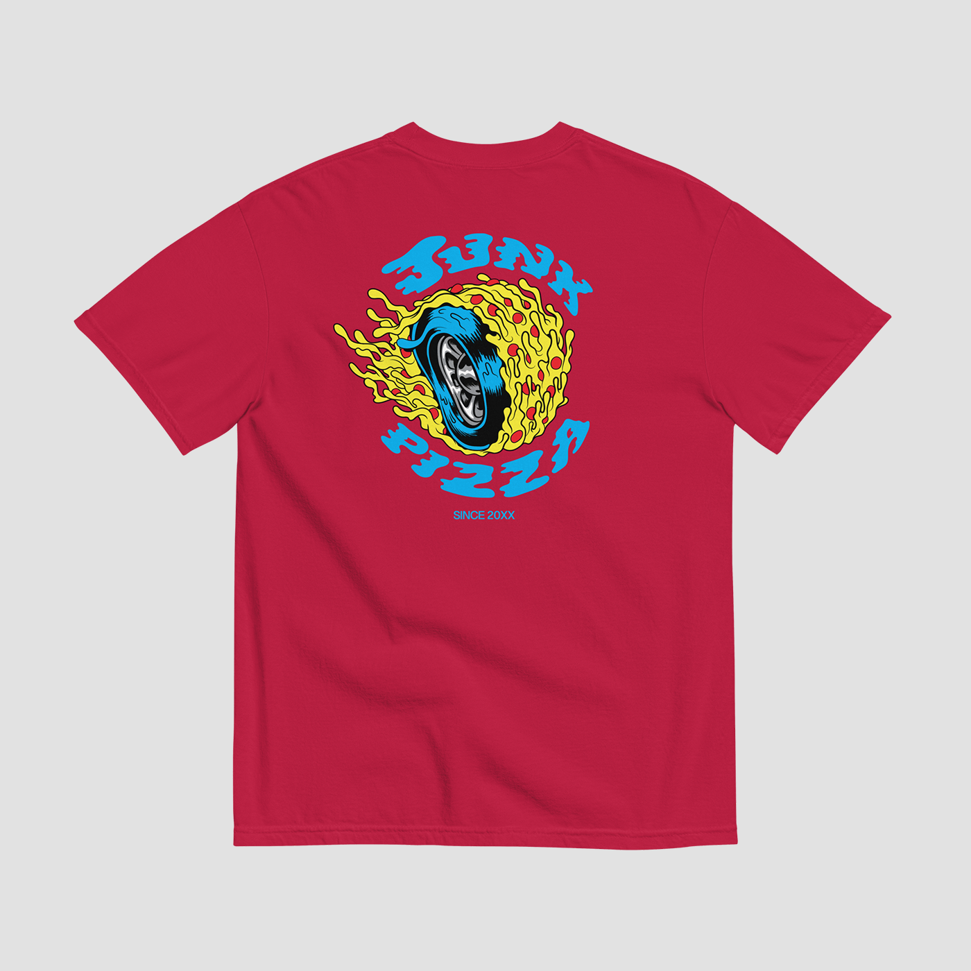 Junk Pizza Hot Wheel Tee - Junk Pizza