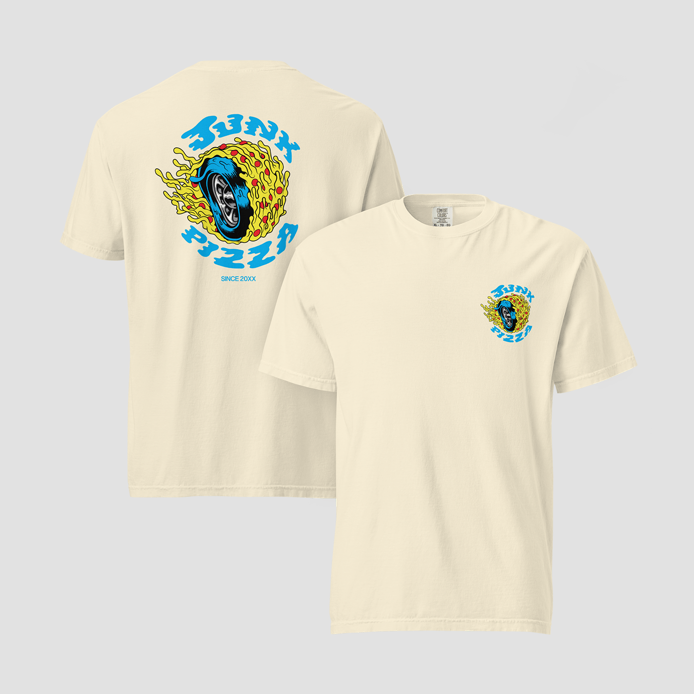 Junk Pizza Hot Wheel Tee - Junk Pizza