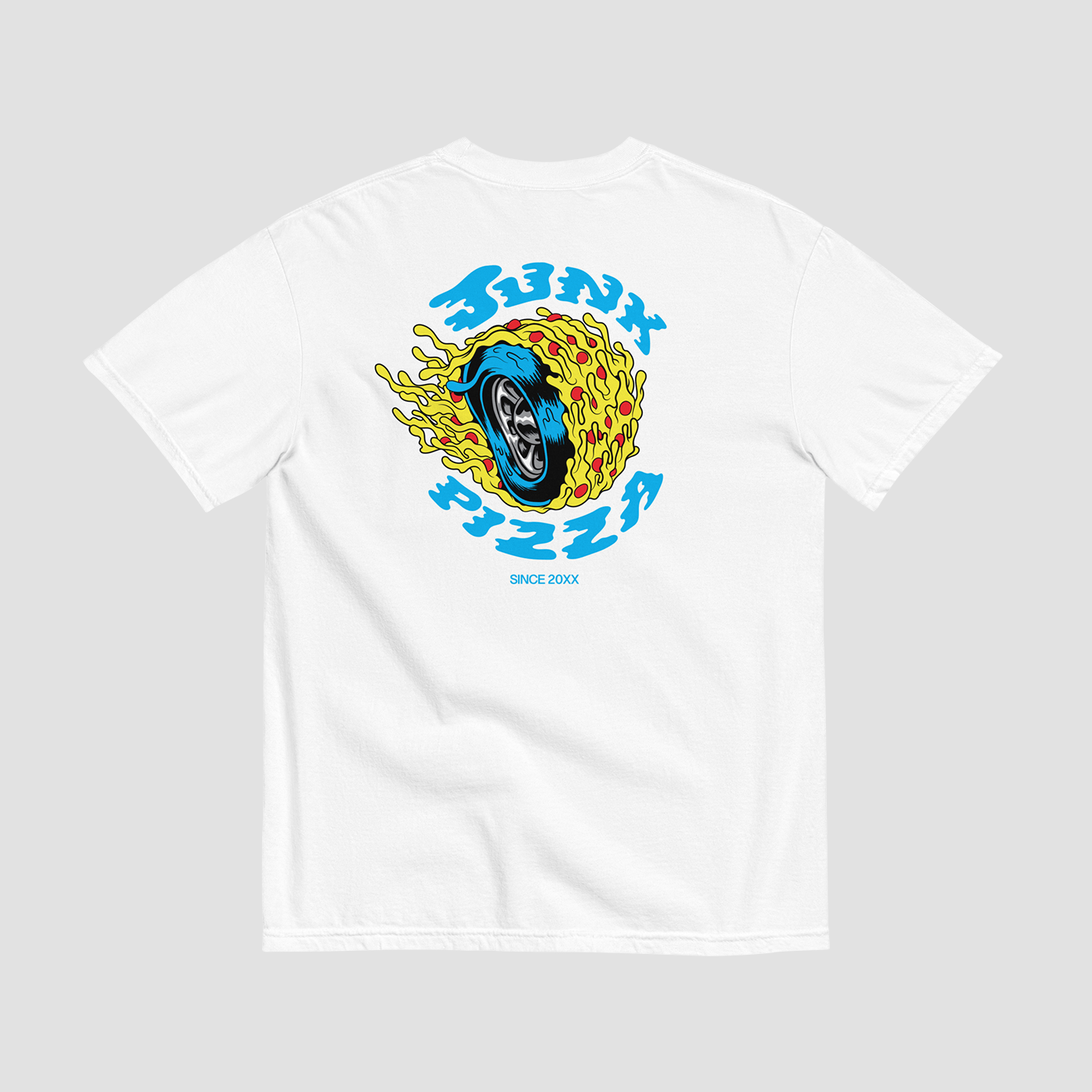 Junk Pizza Hot Wheel Tee - Junk Pizza