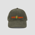 Life Trippin' Vintage Olive Corduroy Cap - Junk Pizza
