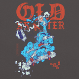 Old Skater Dark Vintage Graphic Tee - Junk Pizza