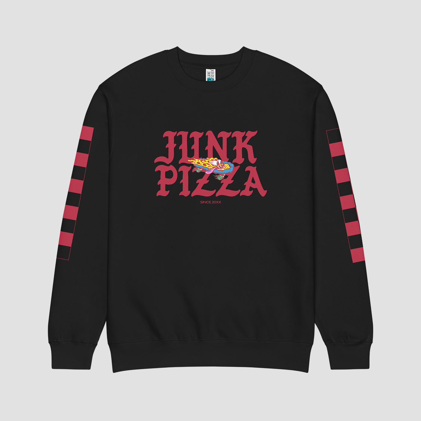 Unisex premium crew neck sweatshirt - Junk Pizza