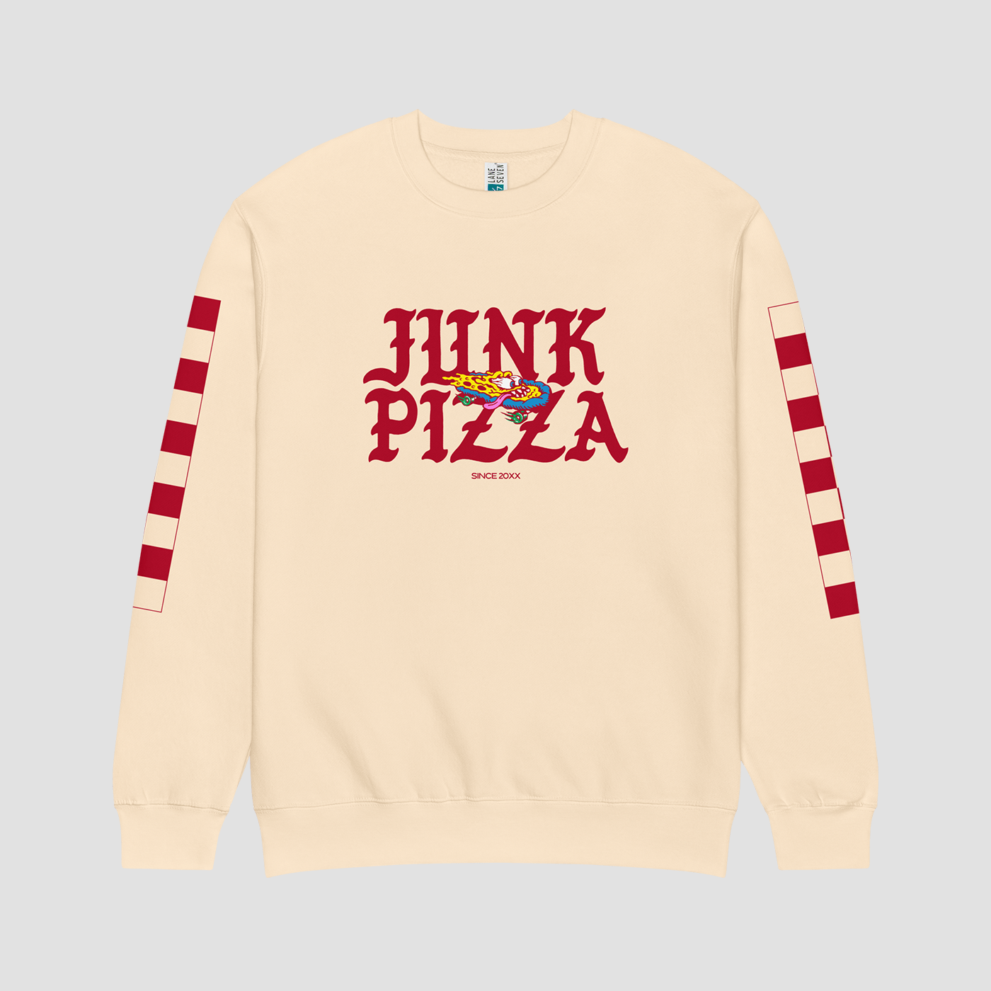 Unisex premium crew neck sweatshirt - Junk Pizza