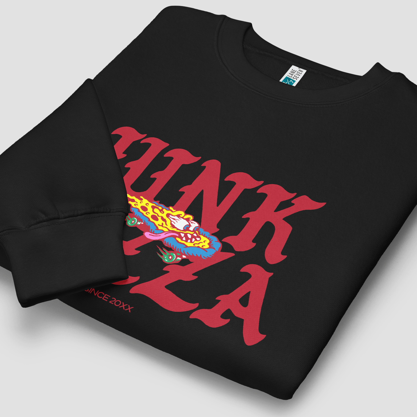Unisex premium crew neck sweatshirt - Junk Pizza