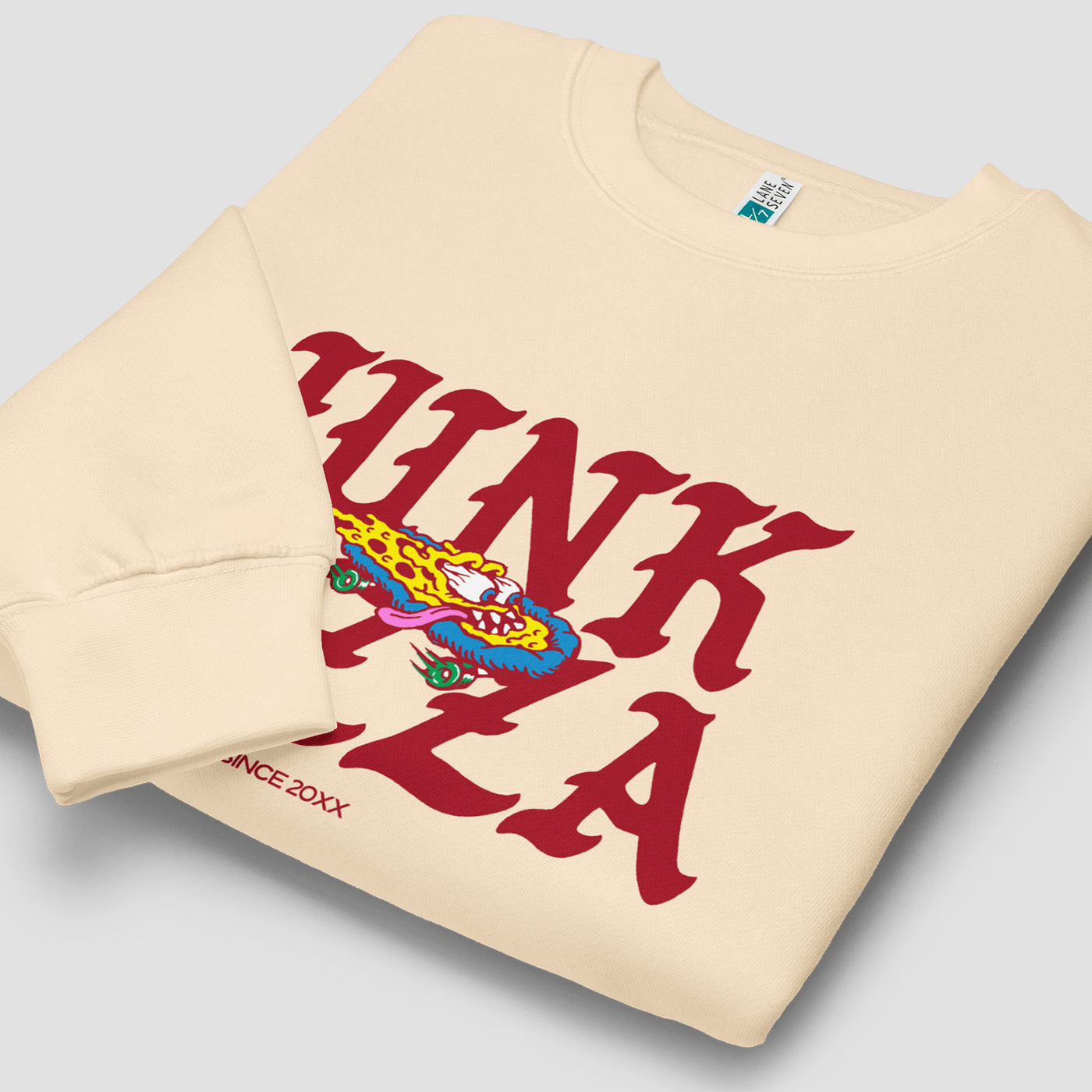 Unisex premium crew neck sweatshirt - Junk Pizza